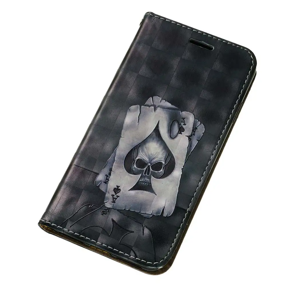 KISSCASE 3D принтер кожаный чехол для iPhone XSMAX XR SE 5S 7 8 Plus кошелек слот карт телефона 5 6 6s
