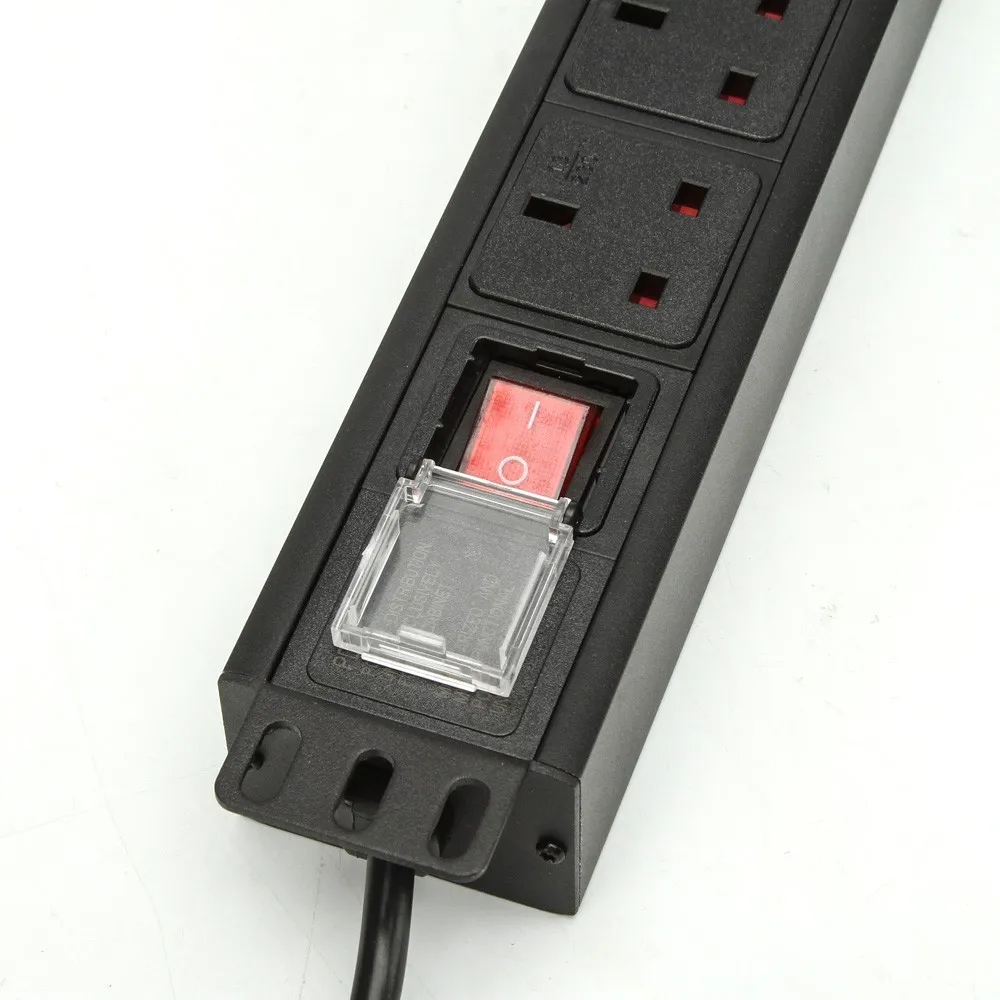 19in 1.5U стойка 6/7 блок британская PDU силовая полоса сетевой шкаф розетка