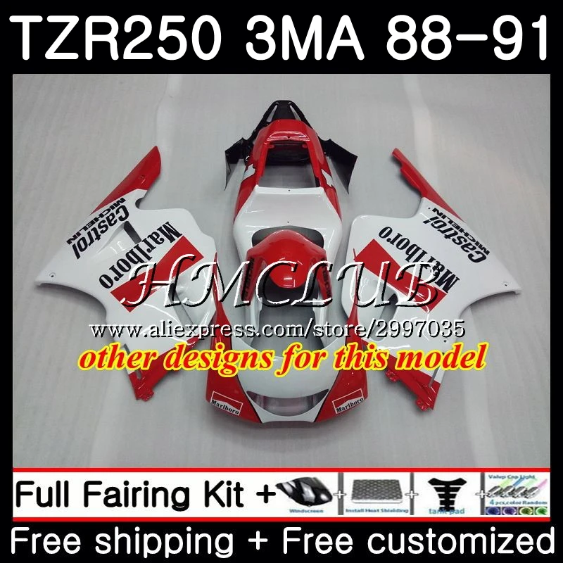 Корпус обтекателя Для YAMAHA TZR-250 3MA TZR 250 1988 1989 1990 1991 5HC9 TZR250RR TZR250 RS RR YPVS
