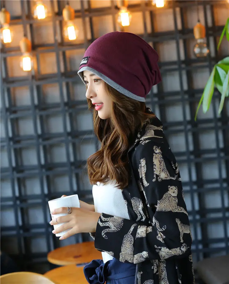 

New Women Beanie Ponytail Hat Bun Knitted Cap Skull Stretchy Winter Warm Hats