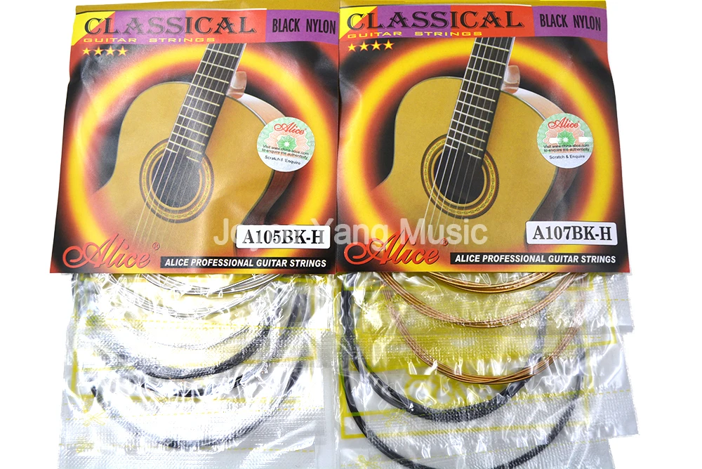 10 Sets of Alice A105/A107BK-H Black Nylon Strings Classical Guitar 1st-6th Free Shipping Wholesales | Спорт и развлечения