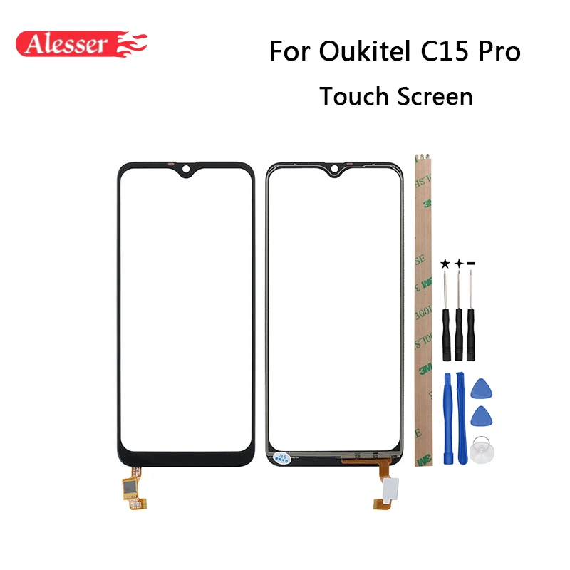 Alesser для Oukitel C15 Pro панель сенсорного экрана Запасные части Сенсорная + Инструменты