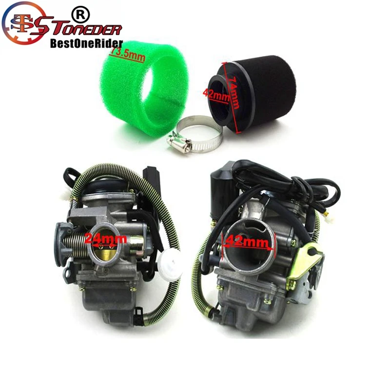 STONEDER PD24 Карбюратор Carb воздушный фильтр для Baja Motorsports BA150 AT150SS ATV DN150 American Sportworks