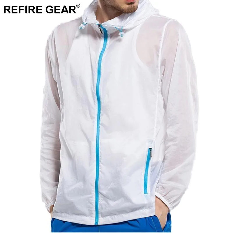 Refire Gear Summer Quick Dry Skin Jackets Men's Women's Outdoor Sports Breathable Ultralight Hiking Fishing Camping Coats Men | Спорт и