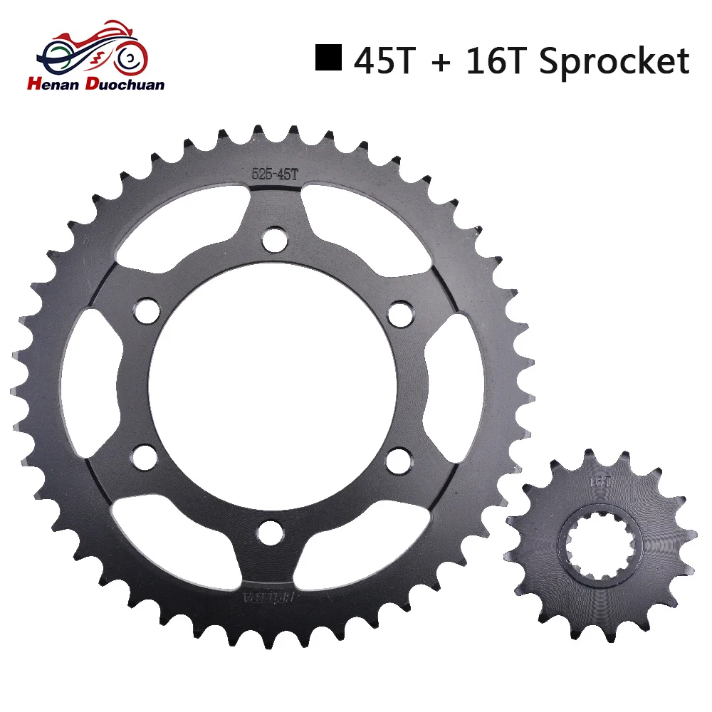 Цепь для мотоцикла 525 16T 45T 48T передняя и задняя звездочки Yamaha MT09 MTN850 SP SR Street Rally / Sport