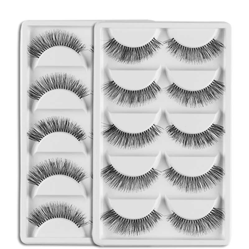 5pairs Natural Long False Eyelashes Fake Lashes Full Strip For Makeup Eye | Красота и здоровье