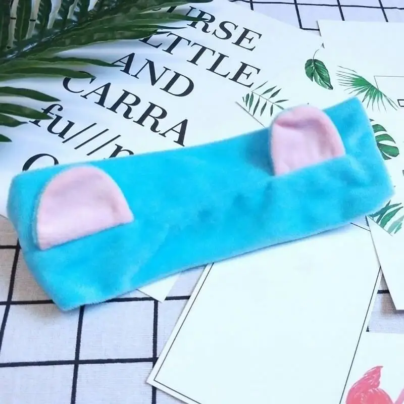 Женская Мягкая повязка на голову с заячьими ушками для девочек лица макияжа