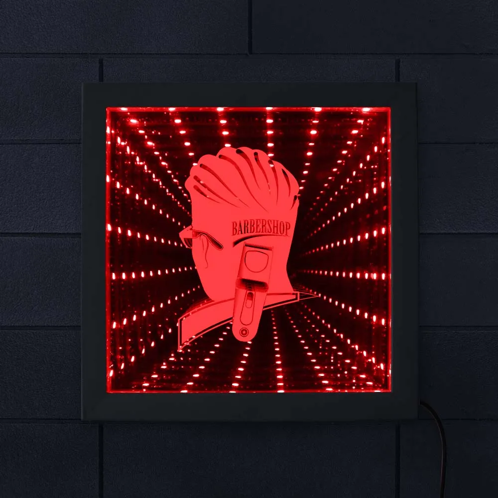 Парикмахерская вывеска светильник ed произведение искусства светодиодный