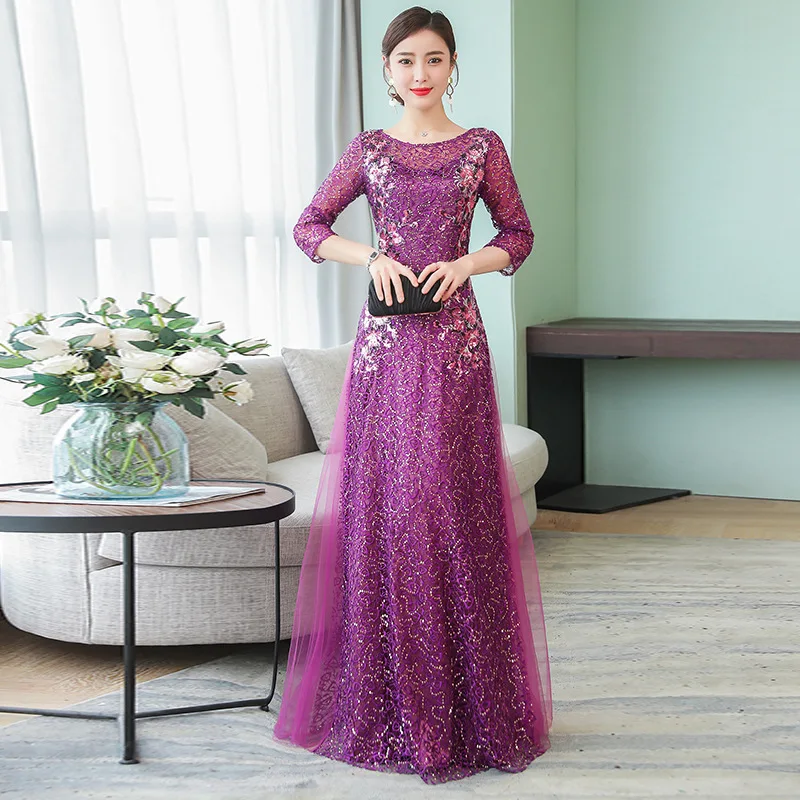 Женское винтажное платье Sommerkleid длинное с блестками для вечеринки A142|Женские