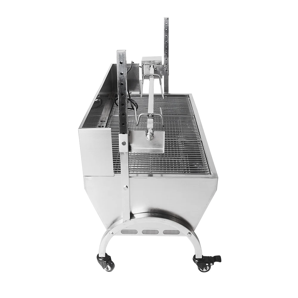 

Multifunctional BBQ Grills Manual Pig Lamb Roaster Machine Barbecue Grills For Outdoor Camping Stainless Steel Body