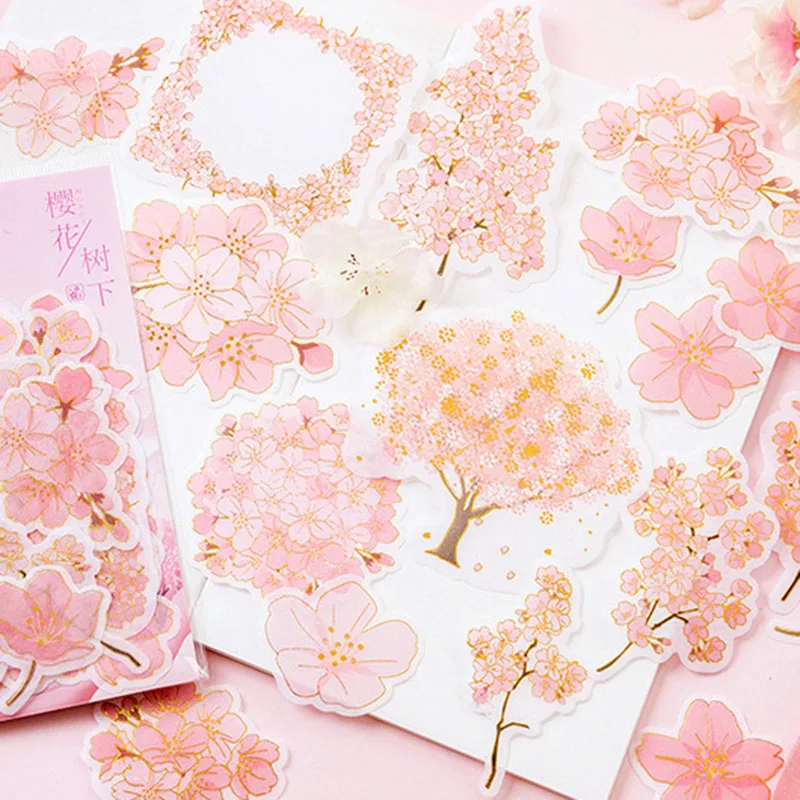 Kawaii наклейки с рисунком вишня Новинка клейкие милые фольгированные канцелярские