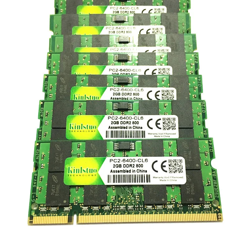 

Модуль оперативной памяти Kinlstuo DDR2 2 ГБ 800 МГц для ПК 6400, 200pin SODIMM ddr2 2 Гб 667 МГц PC5300, полная совместимость для ноутбука