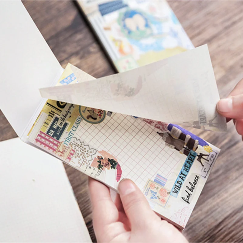 30 sheets Beautiful Notepad Paper Page Sticky Notes Memo Pad Lovely Sticker Dairy Photo Album Label Message Bookmarks | Канцтовары для