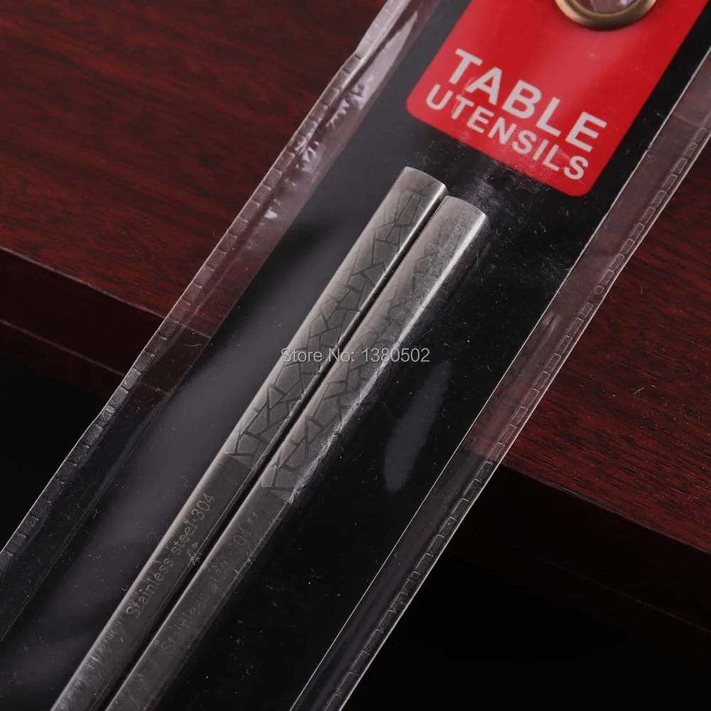 Нескользящие китайские палочки для еды 2 пары нержавеющая сталь 304 высокое