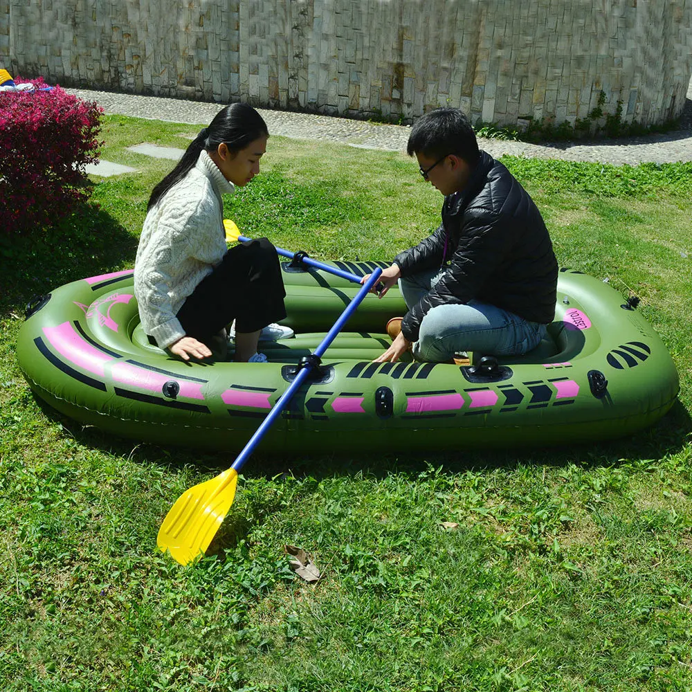 High Strength Inflatable Boat PVC Rubber Fishing with Paddles Pump Patching Kit for Kids Adult Drifting Water Skiing | Спорт и