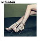 Модные босоножки со стразами на тонком высоком каблуке, привлекательные босоножки с перекрестной шнуровкой и открытым носком