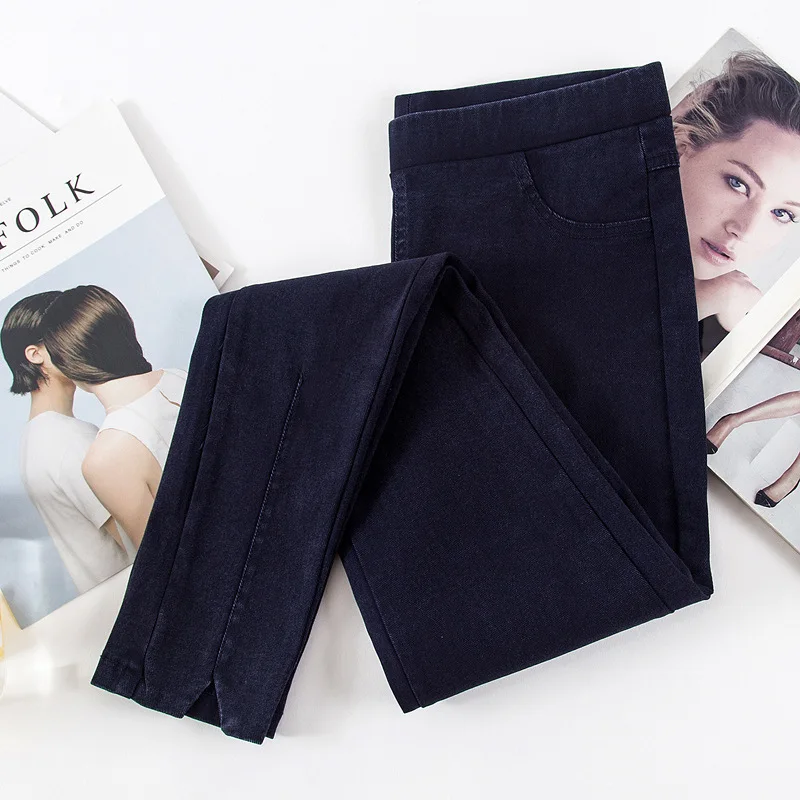 2019 Autumn High Waist Jeans Woman Skinny Stretch Slim Denim Pants Trousers for Women Pencil Pant Plus Size G3P9 |