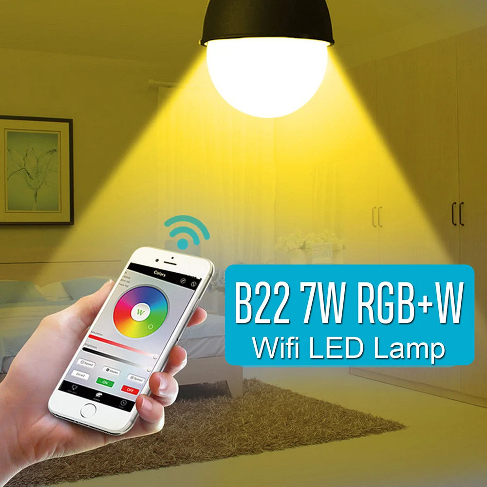 Умные светодиодные лампочки B22 E27 7 Вт с Wi Fi волшебные RGB светильники дистанционным