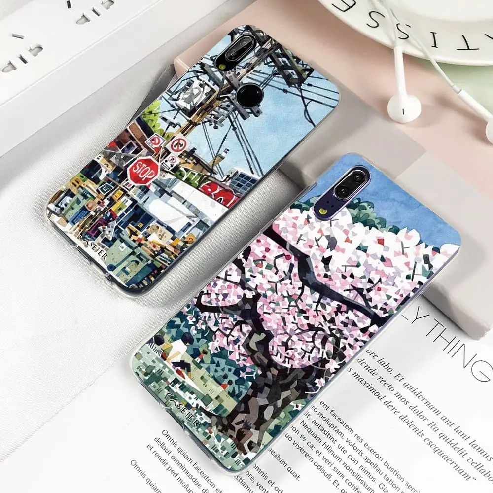 CASEIER Модный чехол для телефона Huawei Honor 8 9 10 Lite японский мультяшный элемент P10 P8 P9 P20