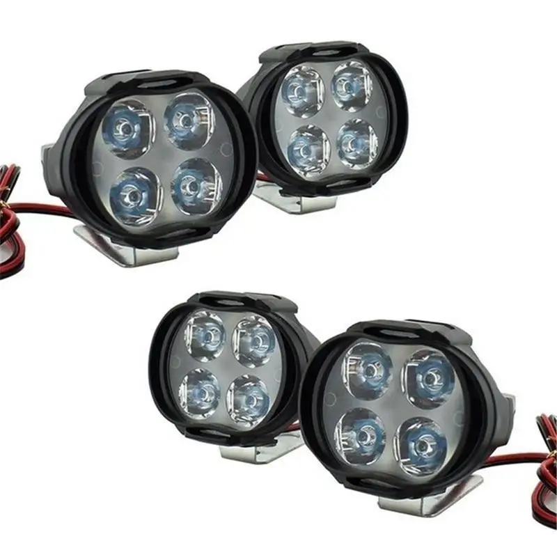 2 шт. светильник для головы мотоцикла 4LED 12 Вт DC12V супер яркий противотуманный