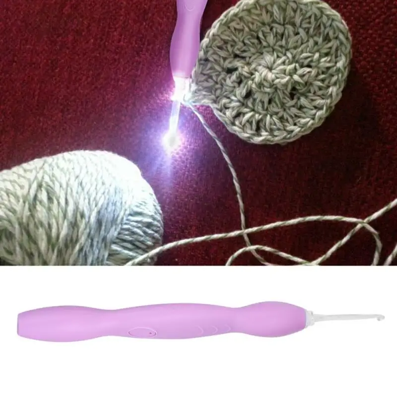 Zerodis USB Rehargeable Light Up крючком Крючки Иглы ручного плетения набор швейных