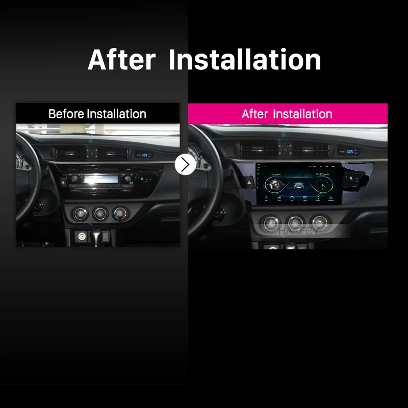Harfey сенсорный экран радио Bluetooth GPS навигационная система 10 1 &quotAndroid 8 для Toyota LEVIN