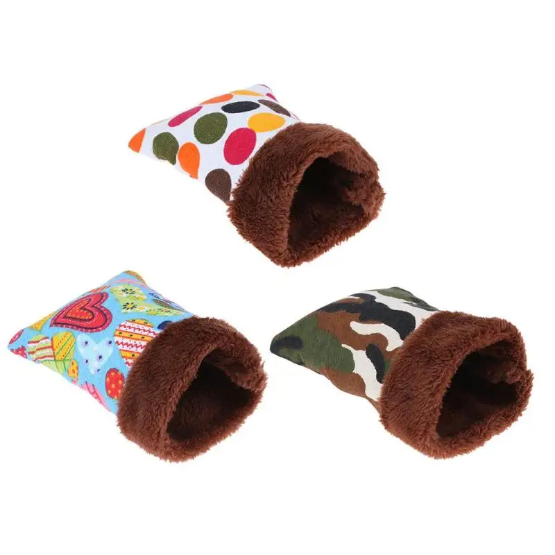 Теплый плюшевый домик для хомяков кровать мягкая морская свинка карманный