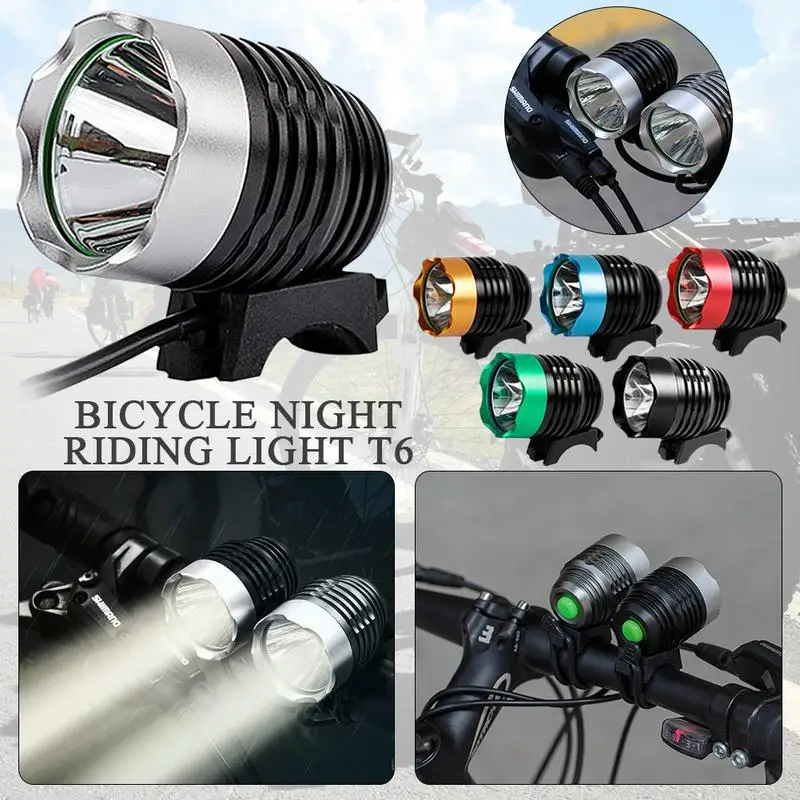 Фсветильник велосипедный T6 для езды по ночам USB-зарядка | Спорт и развлечения - Фото №1