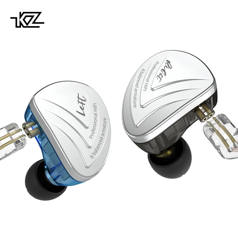 Новые наушники-вкладыши KZ AS16 8BA с драйвером Hi-Fi монитором разрешением IEM и съемным