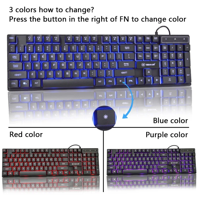 Клавиатура ПК компьютер игры с подсветкой RGB механическая клавиатура на ощупь