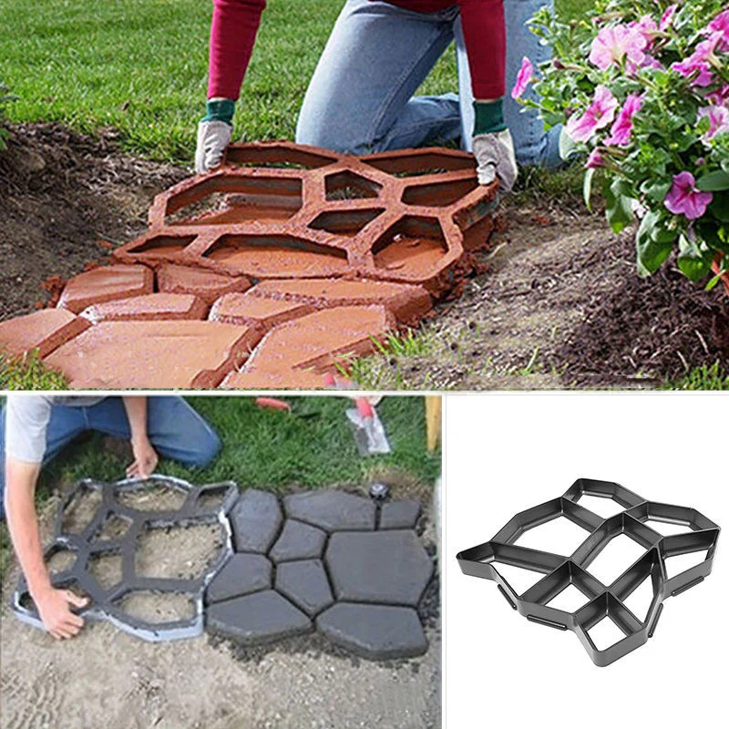 36*36 см DIY Сад дорожка пресс формы тротуарной бетонной шаговой цемент подъездной