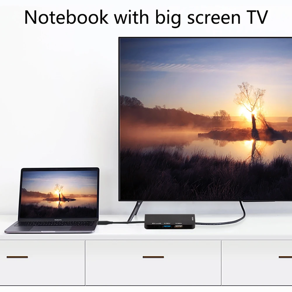 Разветвитель KEBIDU с 4 портами адаптер Type-C на HDMI Micro USB 3 0 2 Thunderbolt совместимый MacBook Pro