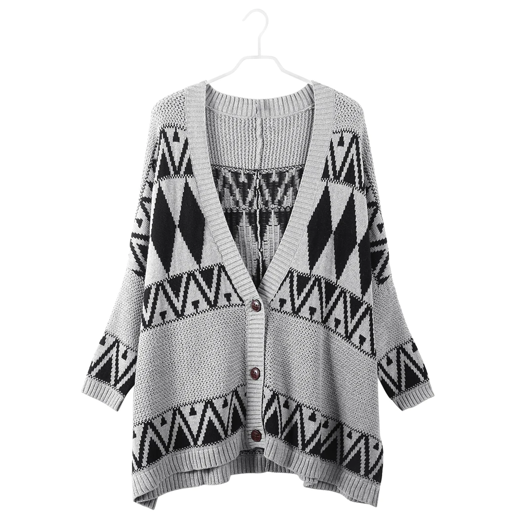 2019 Spring Boho Loose Sweater Cardigans Knitwear Women Autumn Knitted Lattice Cardigan Single Breated Jacket Pull Femme |