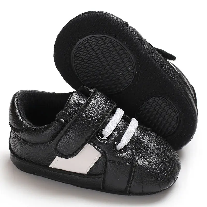Zapatillas de deporte con cordones para primeros pasos, zapatos informales cl&aacute;sicos para beb&eacute;s reci&eacute;n nacidos, suaves, PU, estampado de coraz&oacute;n, oto&ntilde;o-4
