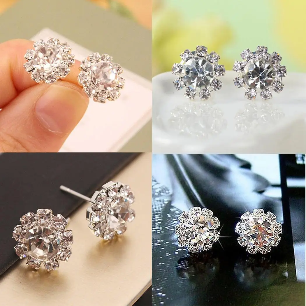 New Women Fashion Earrings Jewelry Trendy Flower Shape Charm Casual Party Dating Pair of Wedding Gift | Украшения и аксессуары