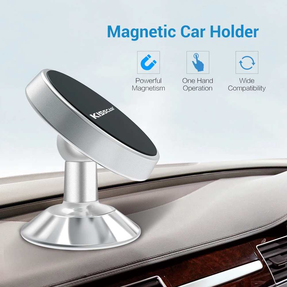 KISSCASE универсальный магнитный автомобильный держатель для телефона 360 градусов