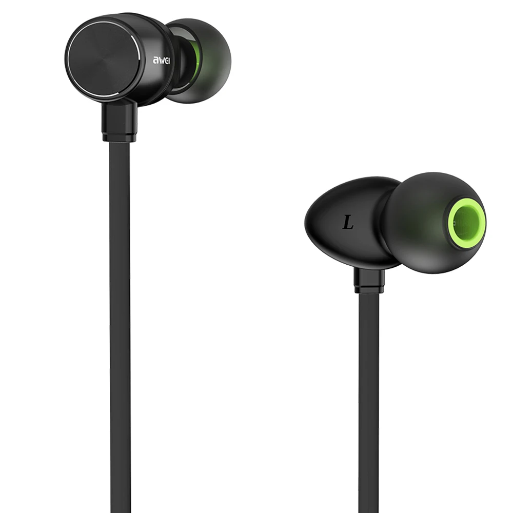 Awei WT30 магнитные Спортивные Bluetooth беспроводные наушники в ухо Поддержка