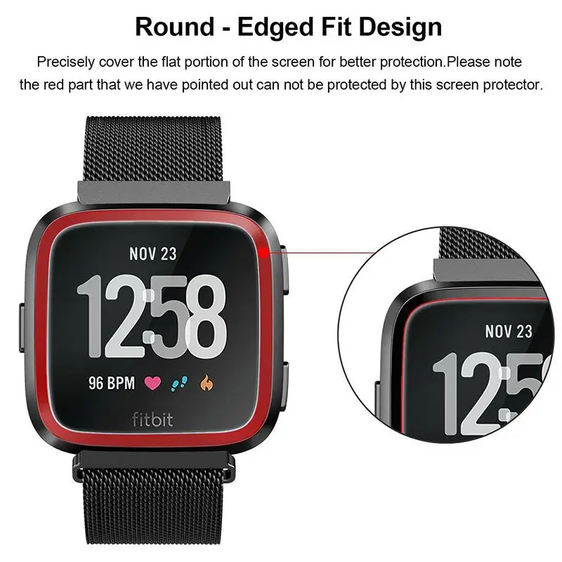 1 шт/2 шт Fitbit Versa защита для экрана закаленное стекло ультра тонкая (с посылка)