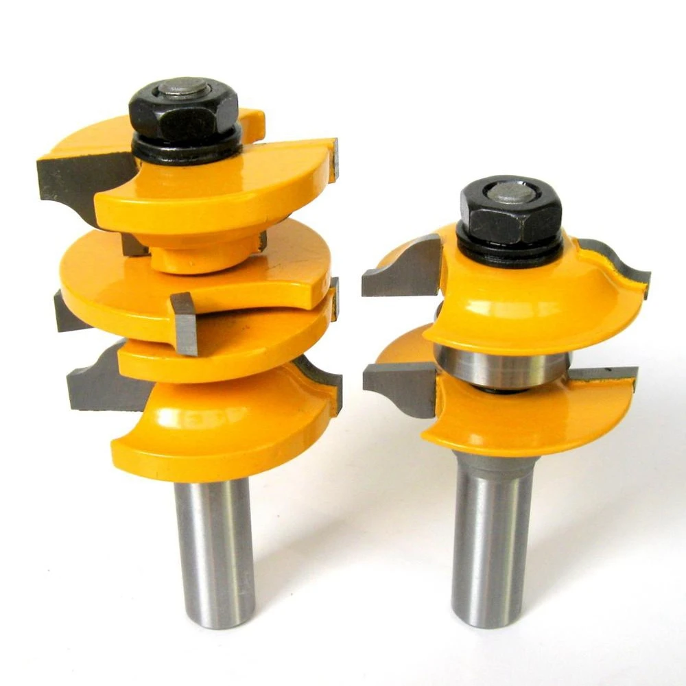 2 Pcs 1/2 inch Milling Cutter Shank Entry Interior Door Ogee Matched RS Router Bit Set |
