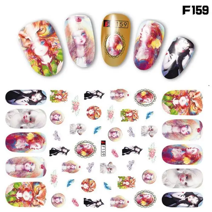 Ultrathin 3D Design Self-adhesive Waterproof Multi-Color Nail Characters Pcs Art Type1 Type2 Sticker | Красота и здоровье