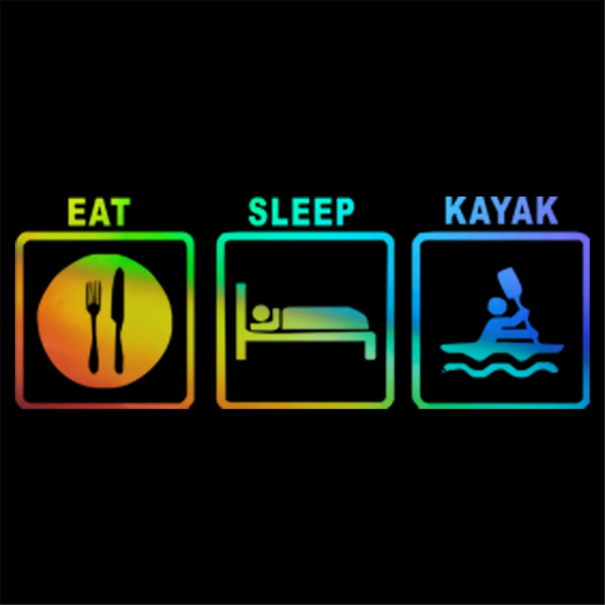 Eat Sleep каяк стены для дома окон и стекла двери автомобиля стикер ноутбука Авто
