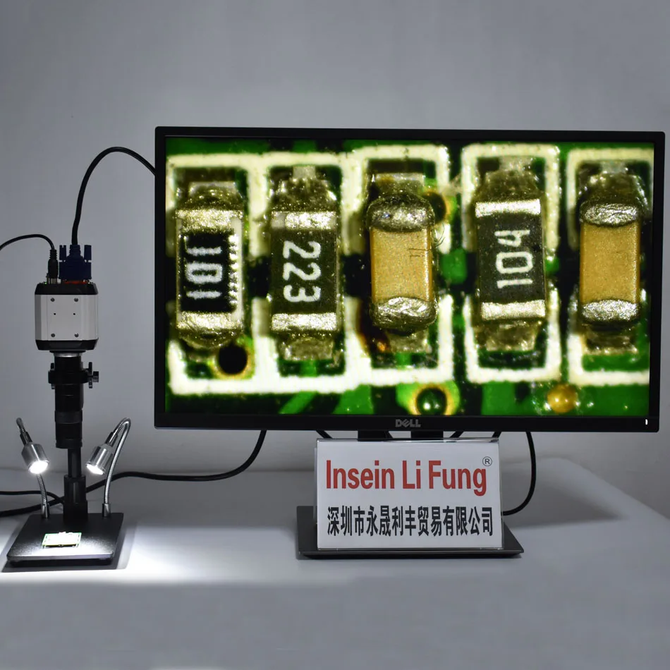 Цифровой видеомикроскоп камера VGA USB BNC AV выходы 10X 200X зум C крепление объектива