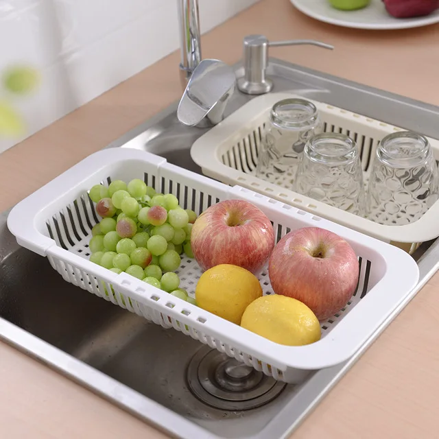 Многофункциональная утолщенная кухонная выдвижная полка для слива раковины