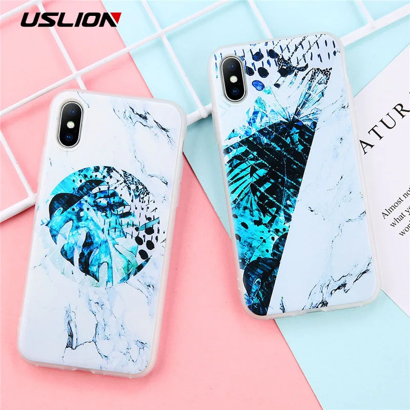 Чехол для телефона с мраморным узором USLION iPhone X XS XR Xs Max Матовая Мягкая задняя