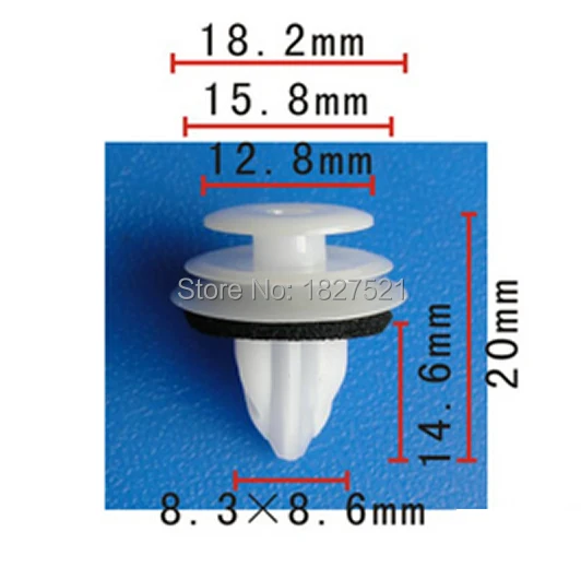 

50 pcs Door Trim Panel Retainer With Sealer Clip Side Moulding For Lexus /Toyota 90467-A0005