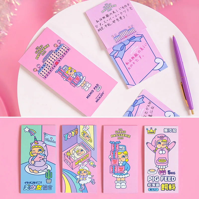 Kawaii Единорог блокноты для заметок креативный мультфильм слеза Липкие заметки