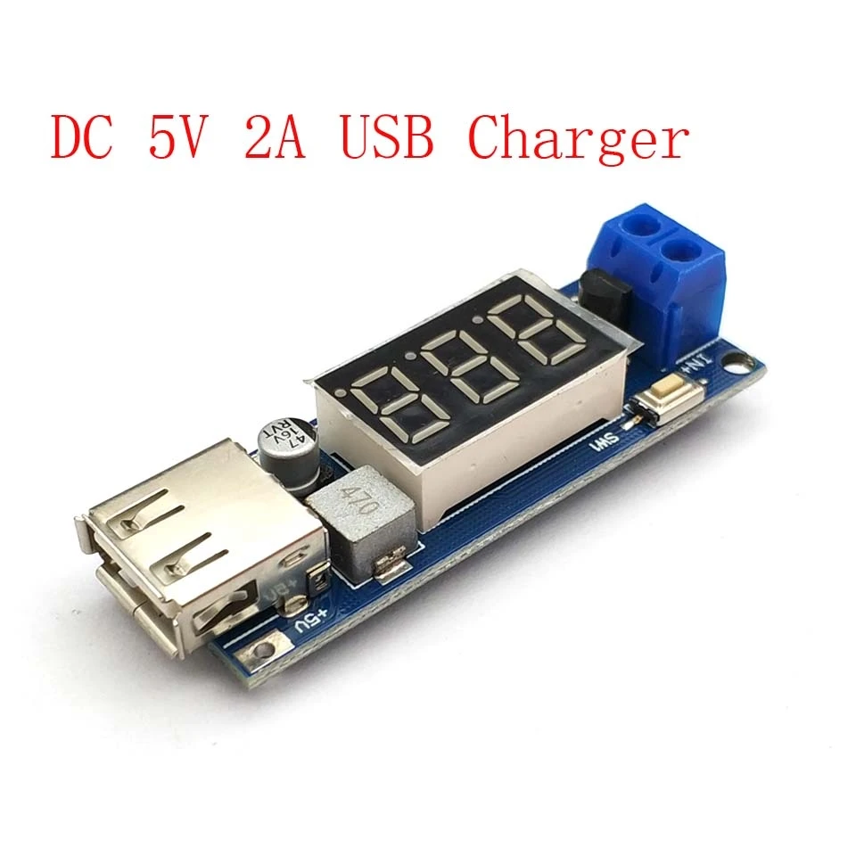 Понижающий преобразователь постоянного тока светодиодный вольтметр + 5 В USB
