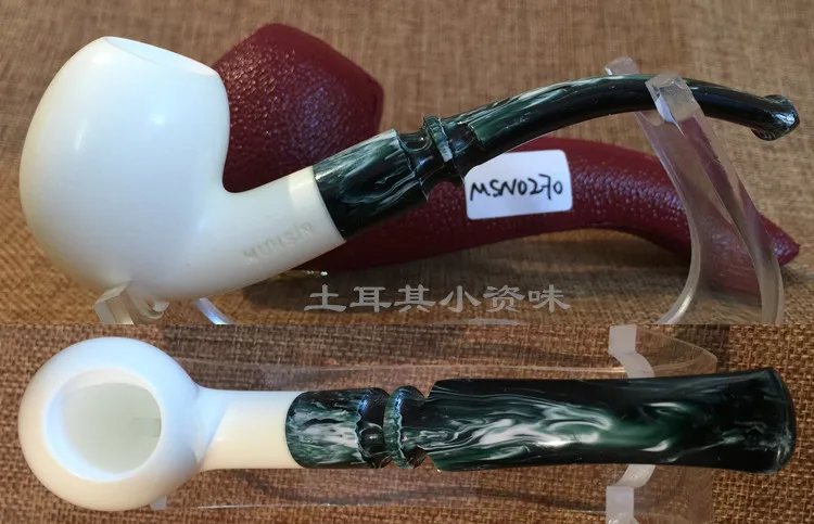 MSN0279 лучший блок индейки Meerschaum сепиолит трубы от Muhsin Erdogan ручной резной маленький