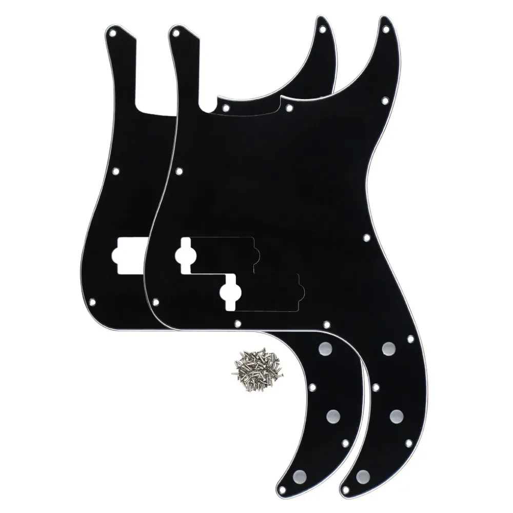 Новые 4 струны PB Bass Pickguard Pick Guard Scratch Plate Black 3 слоя и винты для FD 13 отверстий
