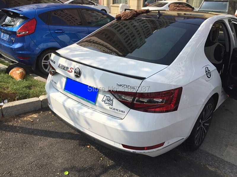 Спойлер для Skoda Superb 2016 АБС пластик Неокрашенный задний спойлер на крыло крышу
